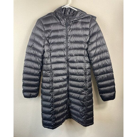 Aritzia Tna Botanie Packable Down Long Jacket Size Small Black - Picture 2 of 7